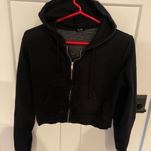 Brandy Melville Cropped Crystal Hoodie